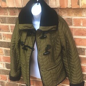 Cartonnier Jacket, By Anthropologie Quilted withToggles and zipper. Size 6